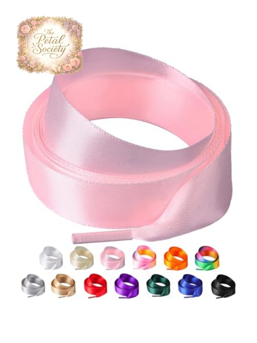 Satin Ribbon Shoelaces 3/4" Polyester Laces for Sneakers Women